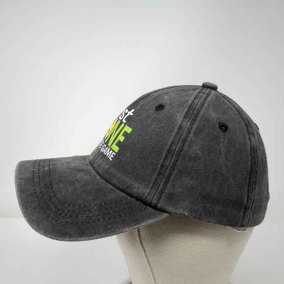 Just One More Game Slideback Hat Gray One Size Adjustable 6 Panel - Picture 3 of 9